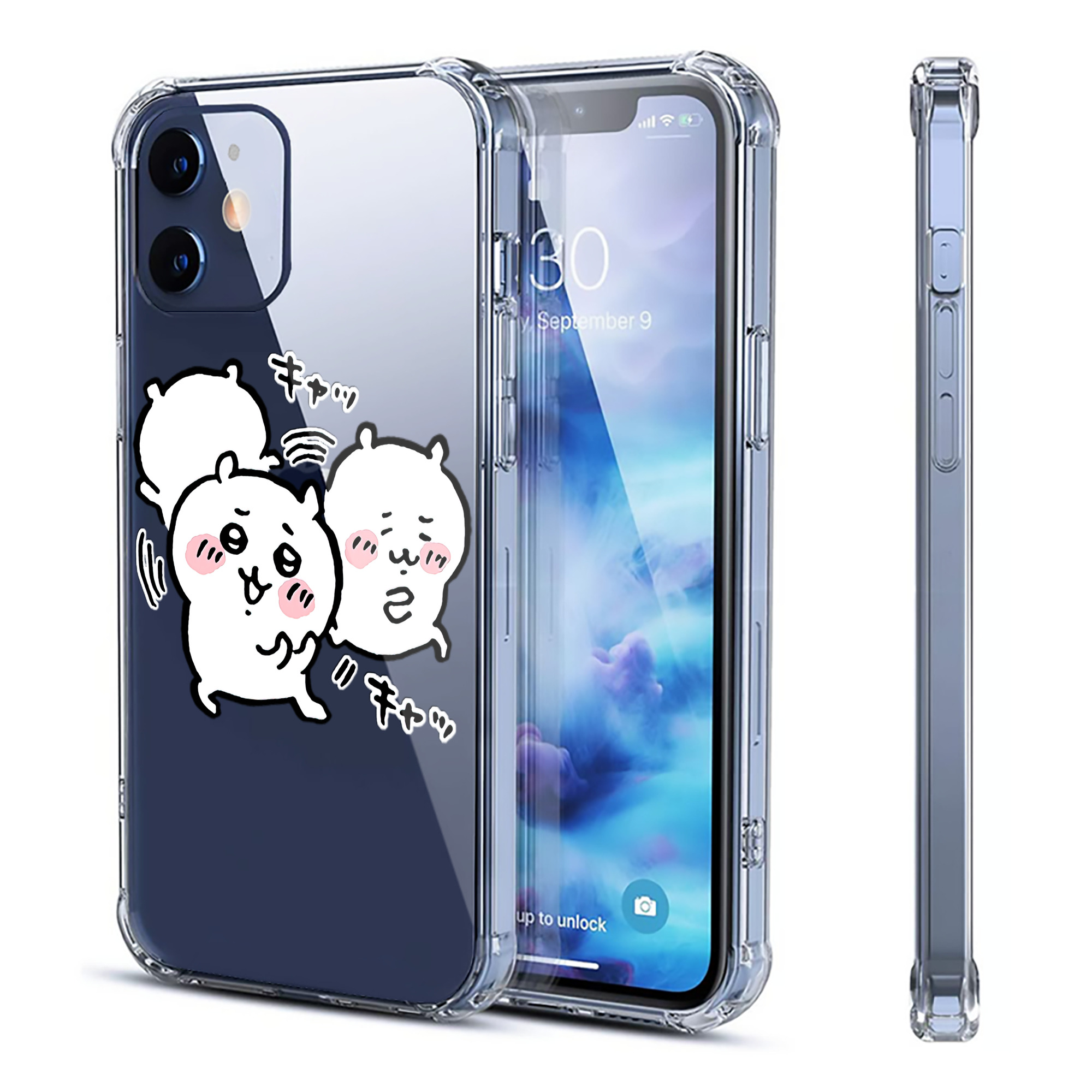 （画像用） ちいかわ ちいかわ Chii-kawa chiikawa 【iPhone 12シリーズ対応】透明スマホケース（クリアソフトケース）